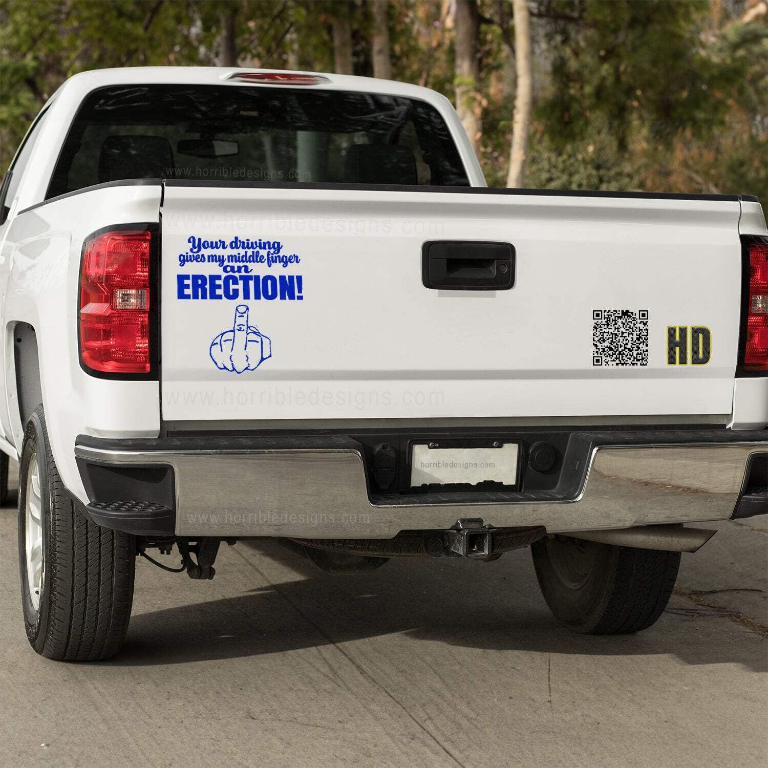 Your driving gives my middle finger an erection 4 Vinyl decal