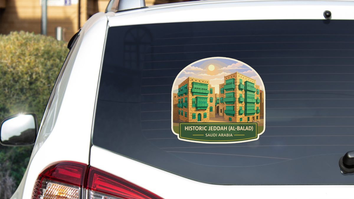 Historic Jeddah coral houses Saudi Arabia Sticker Decal Vinyl Die-Cut Heritage