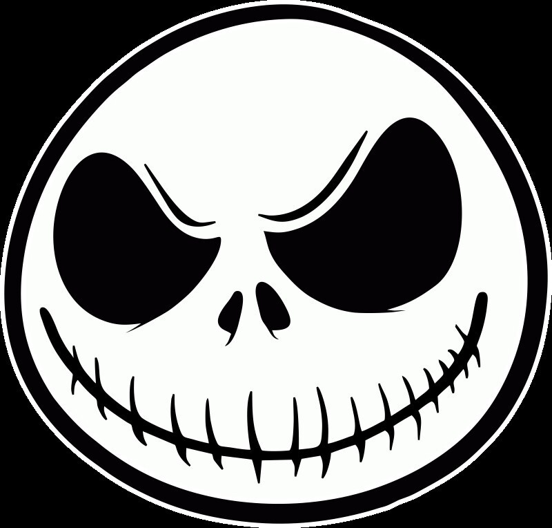 Jack – Nightmare Before Christmas – Jack Skellington – White Vinyl Decal