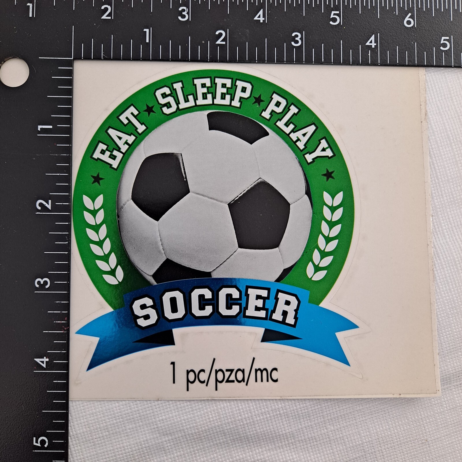 Soccer Car Decal Sports Fan Eat Sleep Play removable reusable sticker 1pc