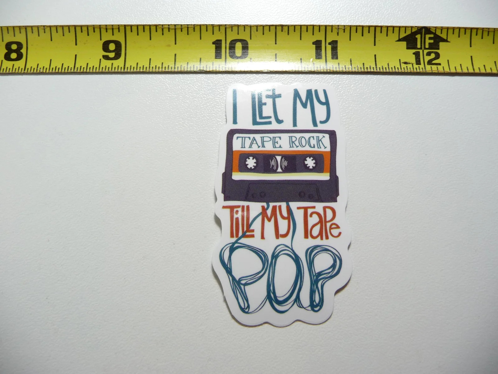 LET TAPE POP ROCK CASSETTE SMALL STICKER DECAL SONGS BAND FAN APPRECIATION