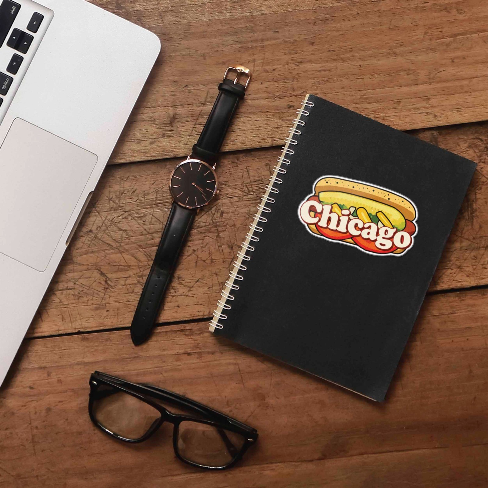 Chicago Hot Dog Sticker – Funny Midwest Illinois Decals for Laptop & Hydroflask