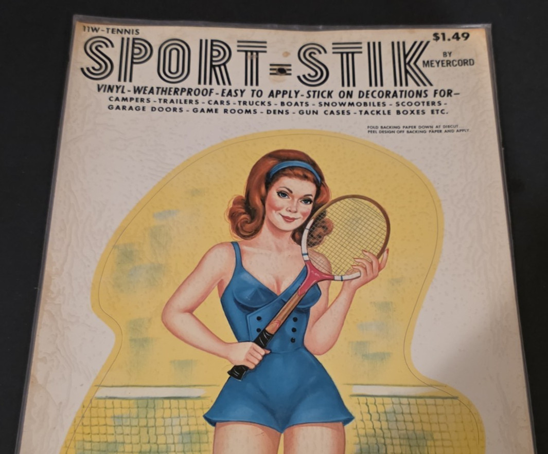 1960's-70's SPORT STIK Original Vinyl Sticker-Decal-UNUSED-Great Display-NOS