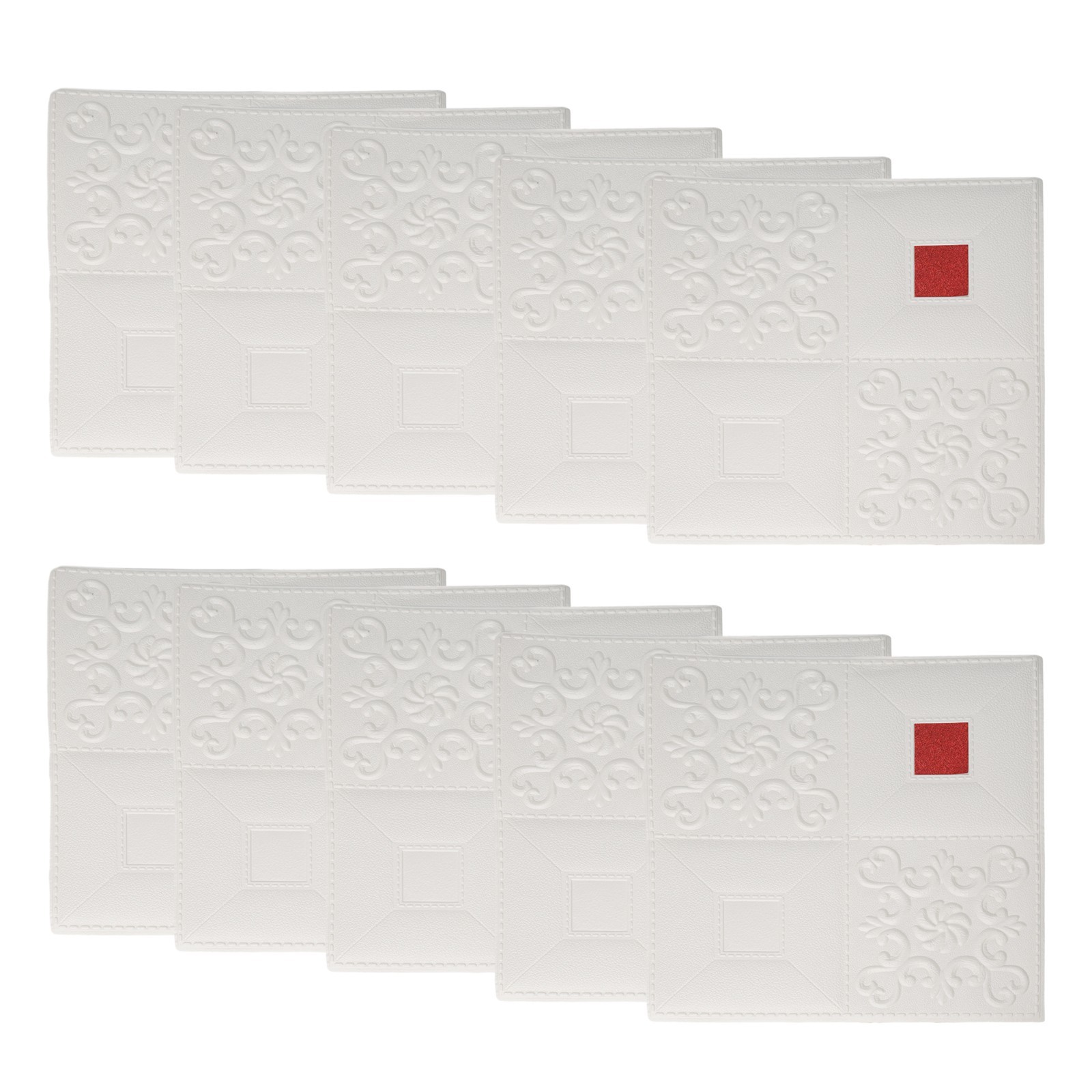 10pcs Waterproof and Removable Foam Wall Stickers Realistic Brick Look