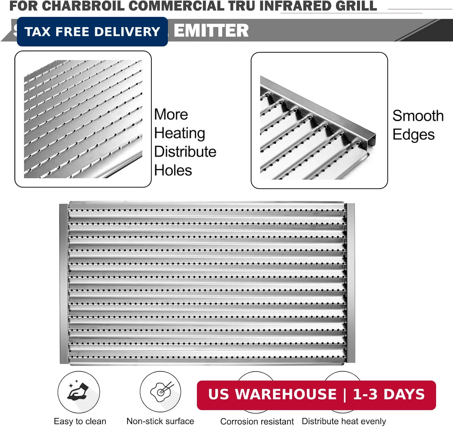 463242516 Emitter Plates for Charbroil Commercial Tru Infrared Grill Replacement