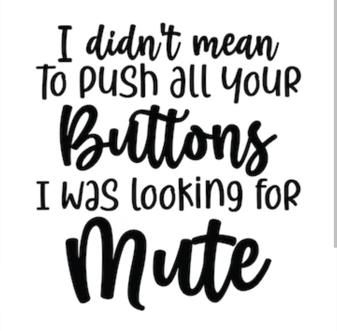 I Didn't Mean To Push All Your Buttons HTV Iron On Image DIY Shirt Fabric