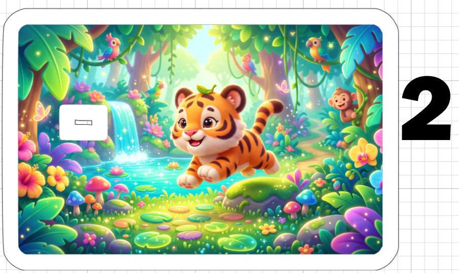 Baby Tiger Credit Debit ATM Gift Card Skin Sticker Big Large Cat Jungle Amazon