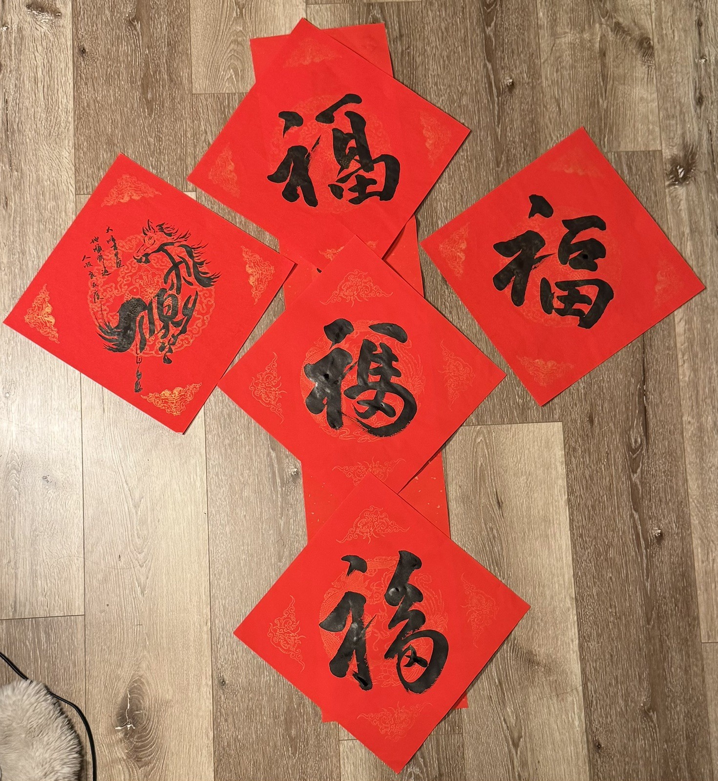 Traditional Chinese New Year Home Decor Original Chinese Calligraphy – 1 piece