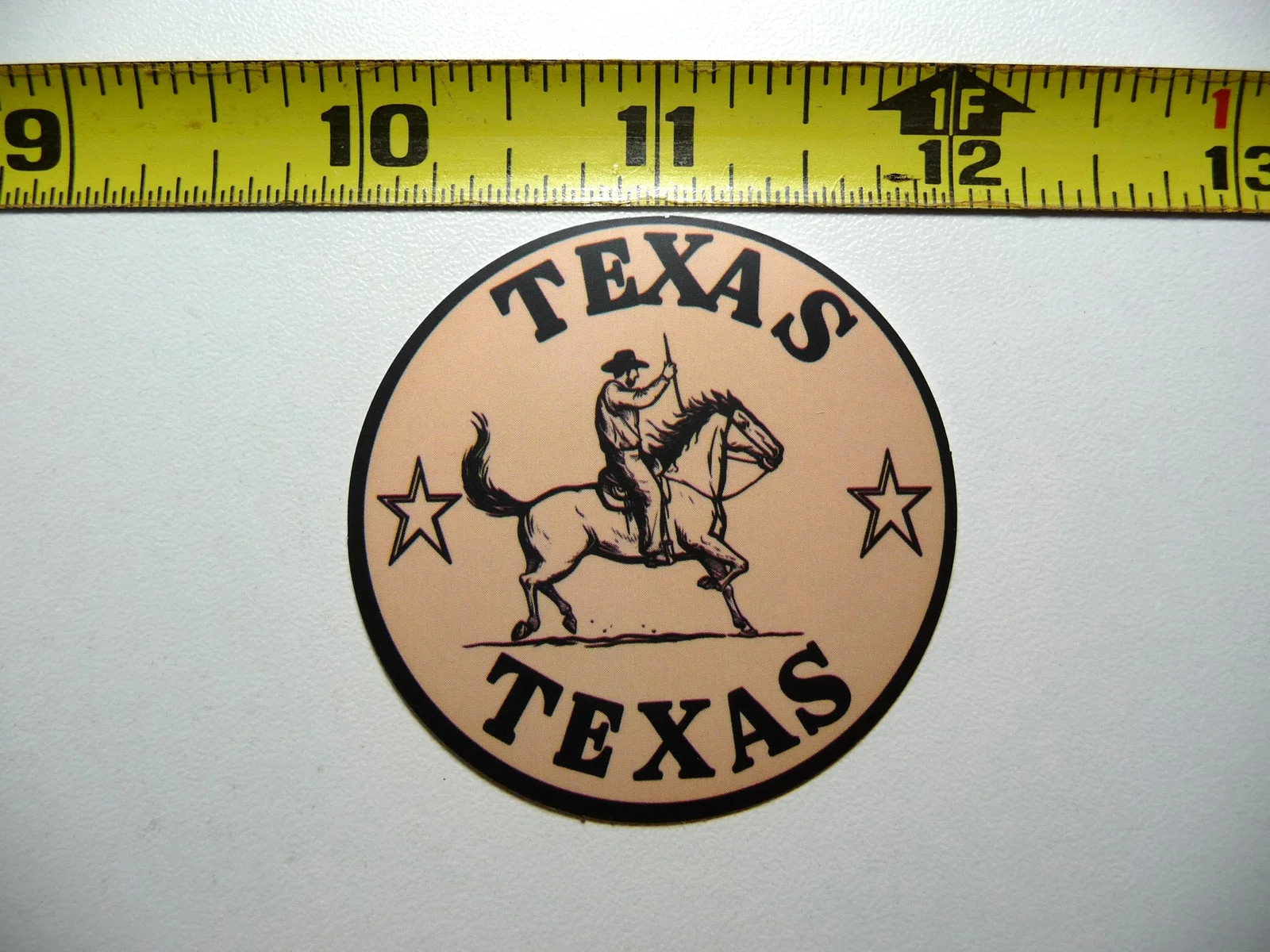 CIRCLE TEXAS COWBOY HORSE SMALL STICKER DECAL COUNTRY WESTERN THEME