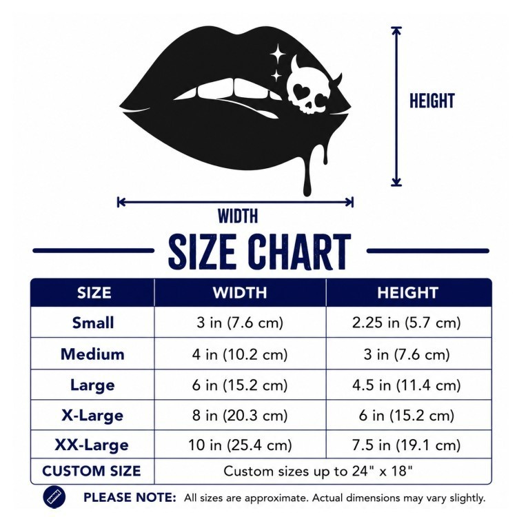 Bad Habit Lips Vinyl Decal Sticker • Multiple Sizes & Colors • Car/Truck