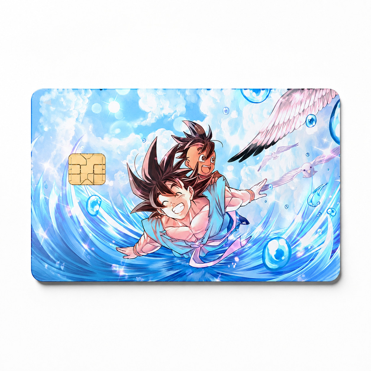 Goku & Uub Flying into New Era Dragon Ball Z Debit Card Credit Card Skin
