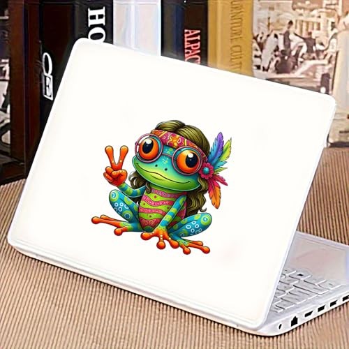 2 PCS Colorful Peace Frog Vinyl Decals – Waterproof Removable Stickers for