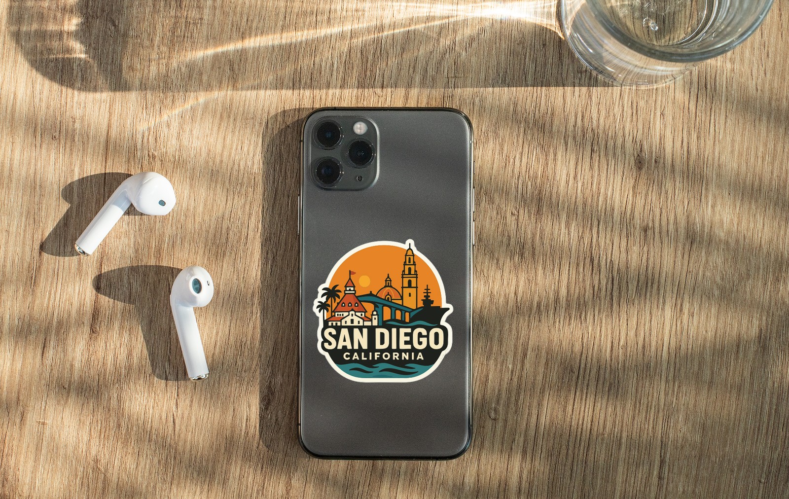 San Diego California Sticker Decal Vinyl Die-Cut City Skyline Landmark Design