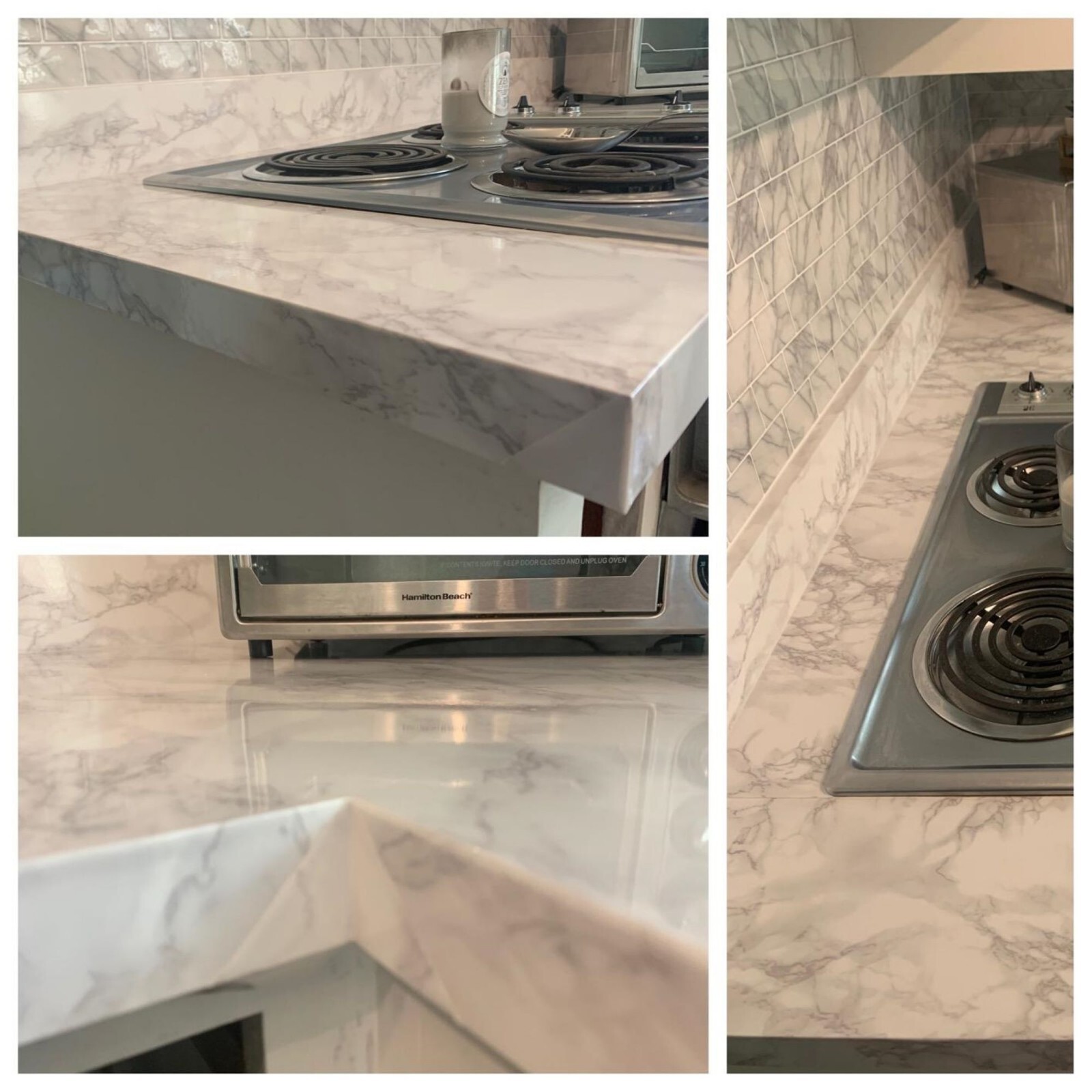 EZ FAUX DECOR Peel and Stick Countertops, Vinyl Marble Contact Paper, Waterproof