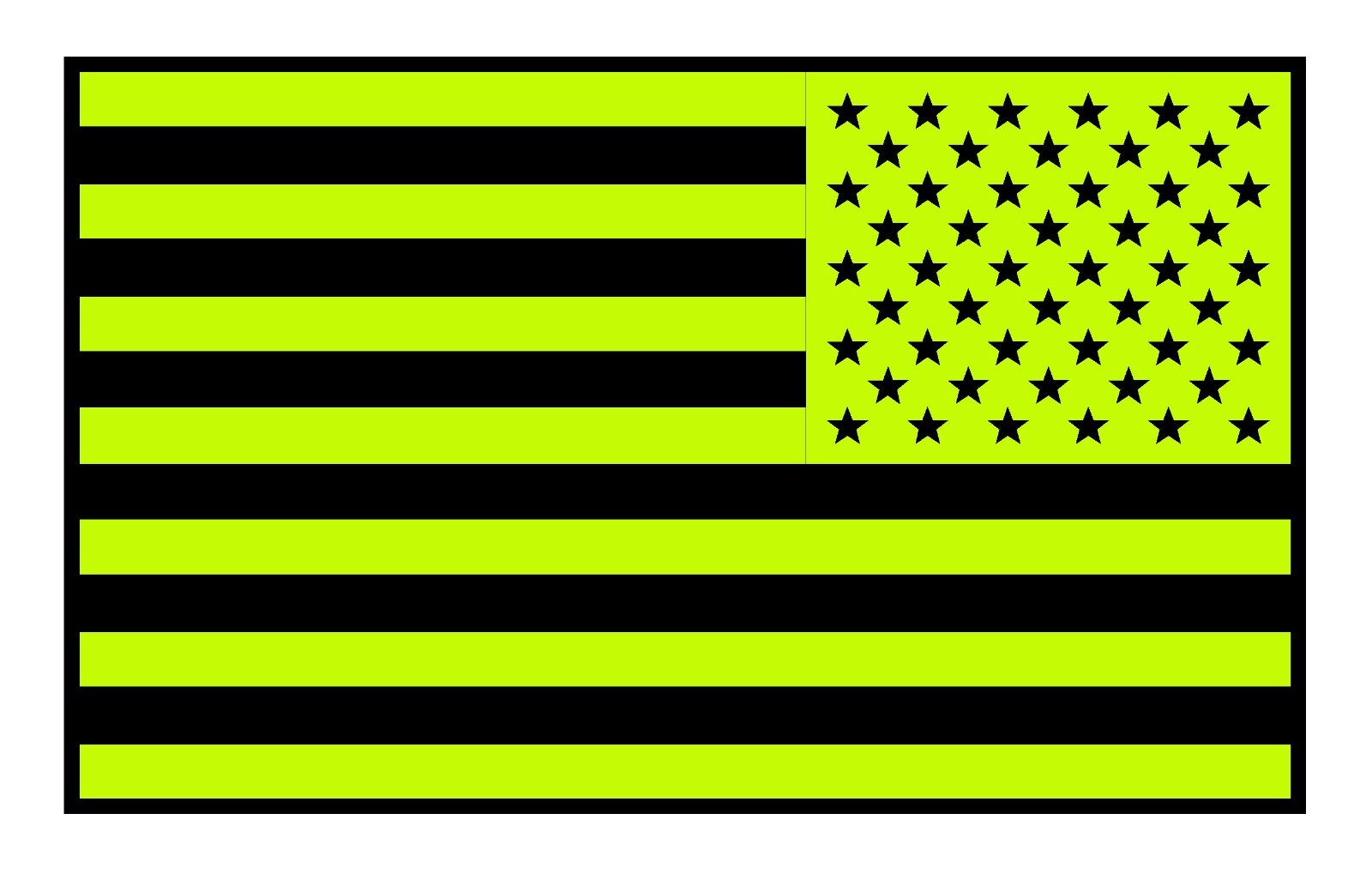 REFLECTIVE Fluorescent reversed AMERICAN FLAG Car DECAL fire EMS Multiple Sizes