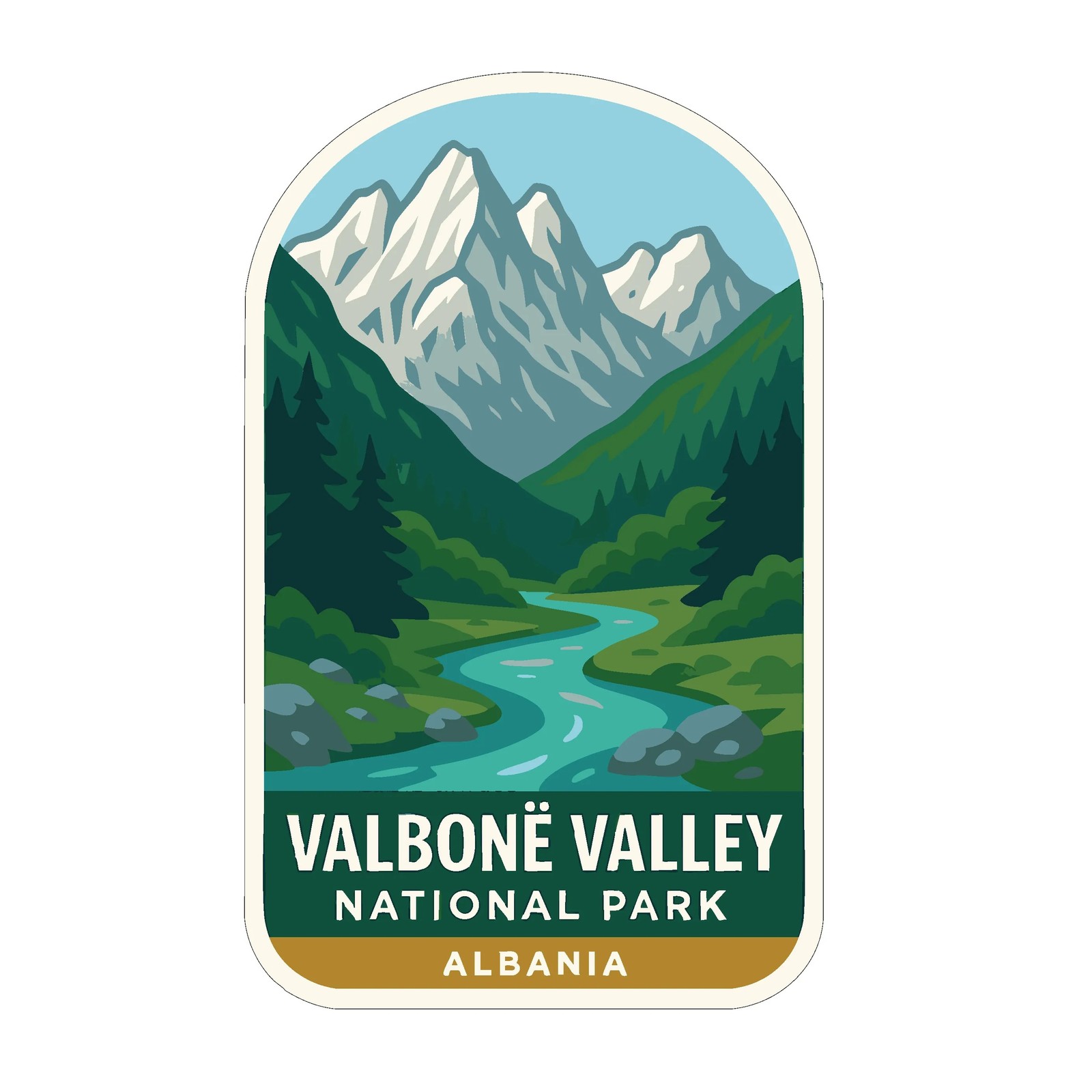 Valbonë Valley Albania National Park Sticker Decal Vinyl Die-Cut World