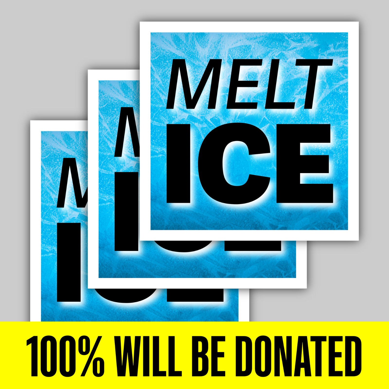 "Melt ICE" Anti-Racist Anti-ICE Antifascist 3 Sticker Pack (5 inches)