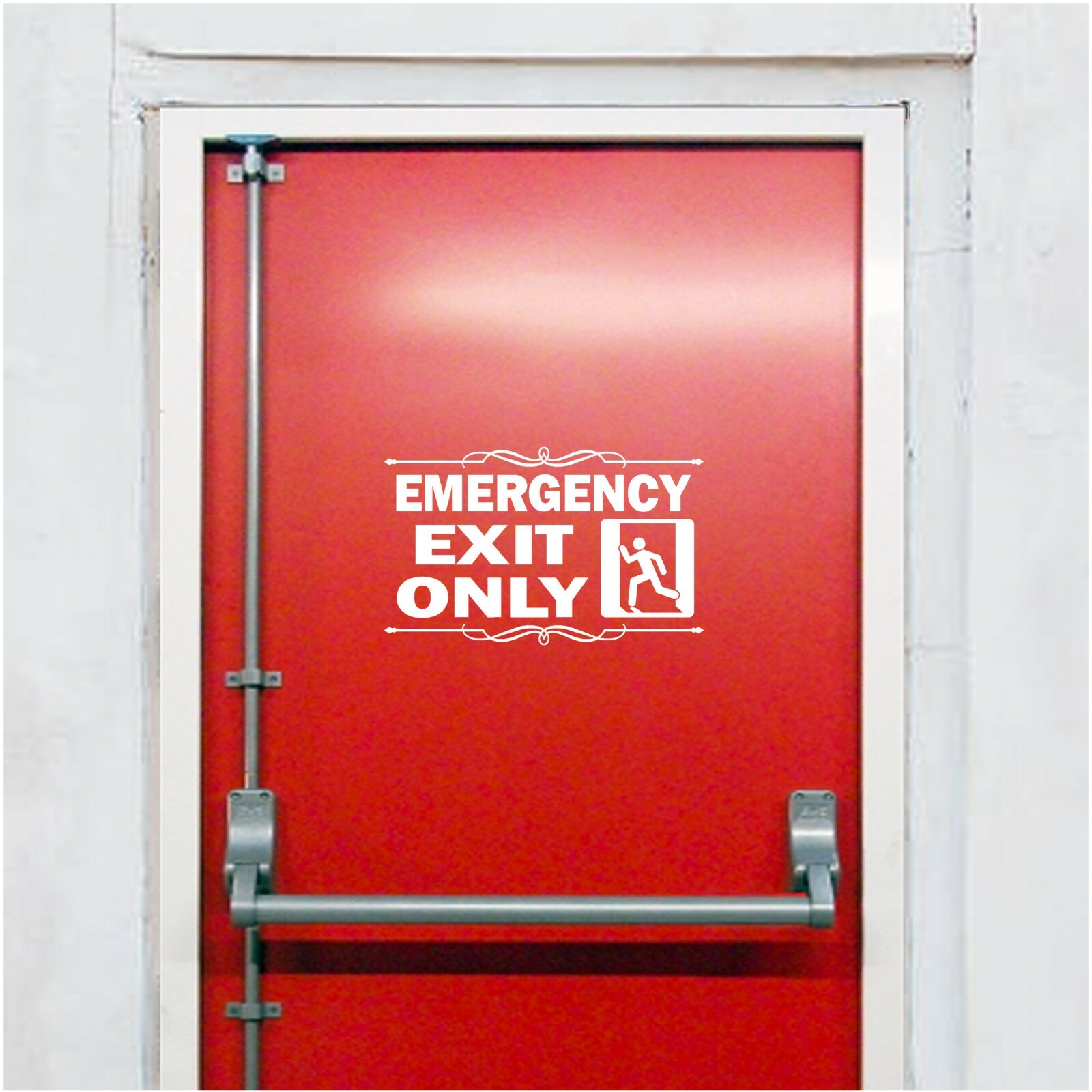 Emergency Exit Only Alarm Door Business Store Entrance Art Sticker Decal 144