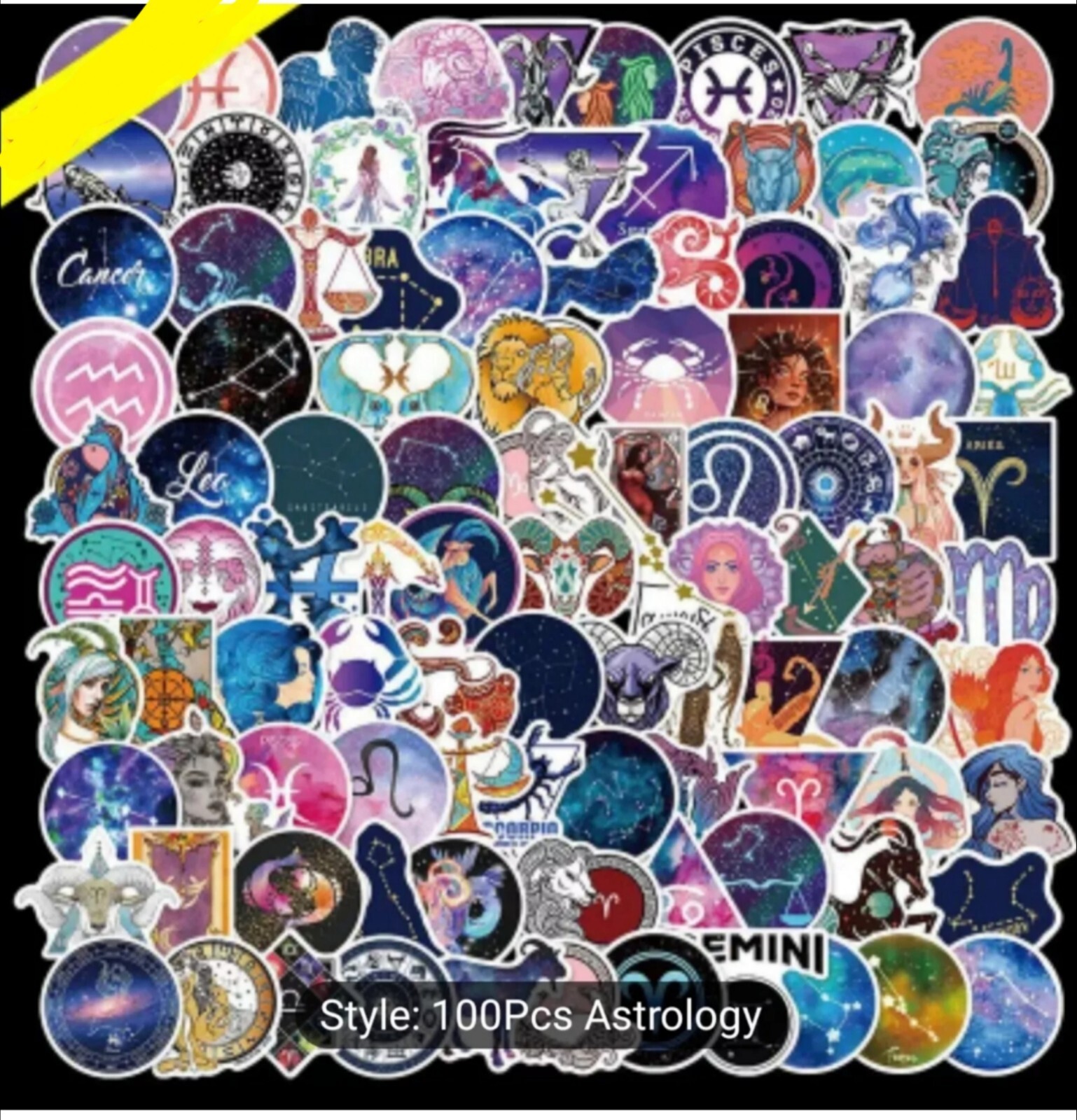 10 PCS Mini Zodiac Constellations Galaxy Astrology Astronomy Stickers BRAND NEW