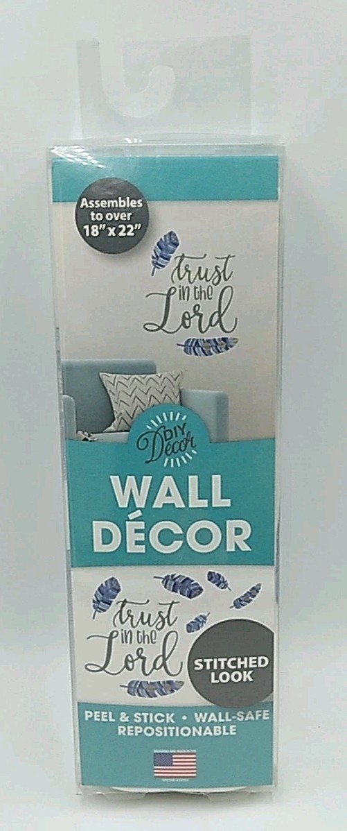 The Peel People 'Trust In The Lord' Wall Decor DIY Peel & Stick 18" x 22" NIB