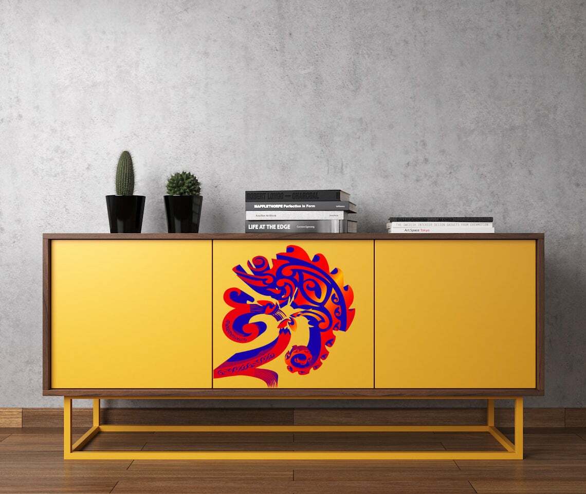 Chameleon Sticker, Vinyl Sticker, Chameleon Wall Decal, Nautical Vinyl Sticker