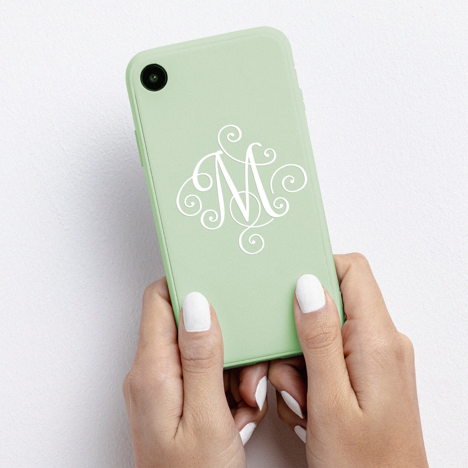 SCROLL MONOGRAM INITIAL Vinyl Decal Sticker – Decorative Letter Script Lettering