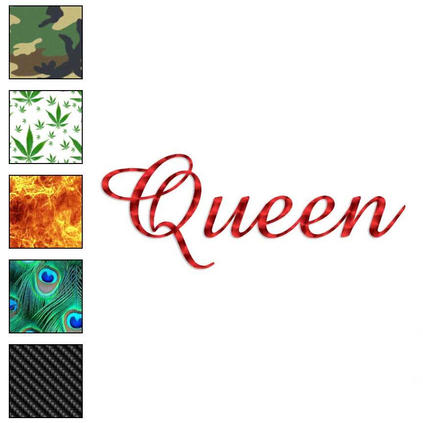 Queen – Cute Font, Vinyl Decal Sticker, 40 Patterns & 3 Sizes, #3165