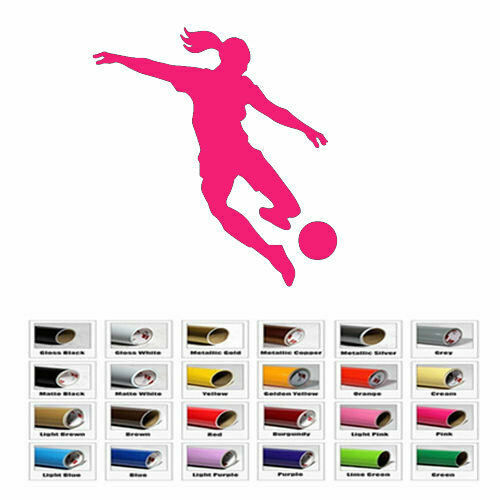 Girl Soccer Sports Decal Sticker for Home Wall Nursery Room Door Window Decor