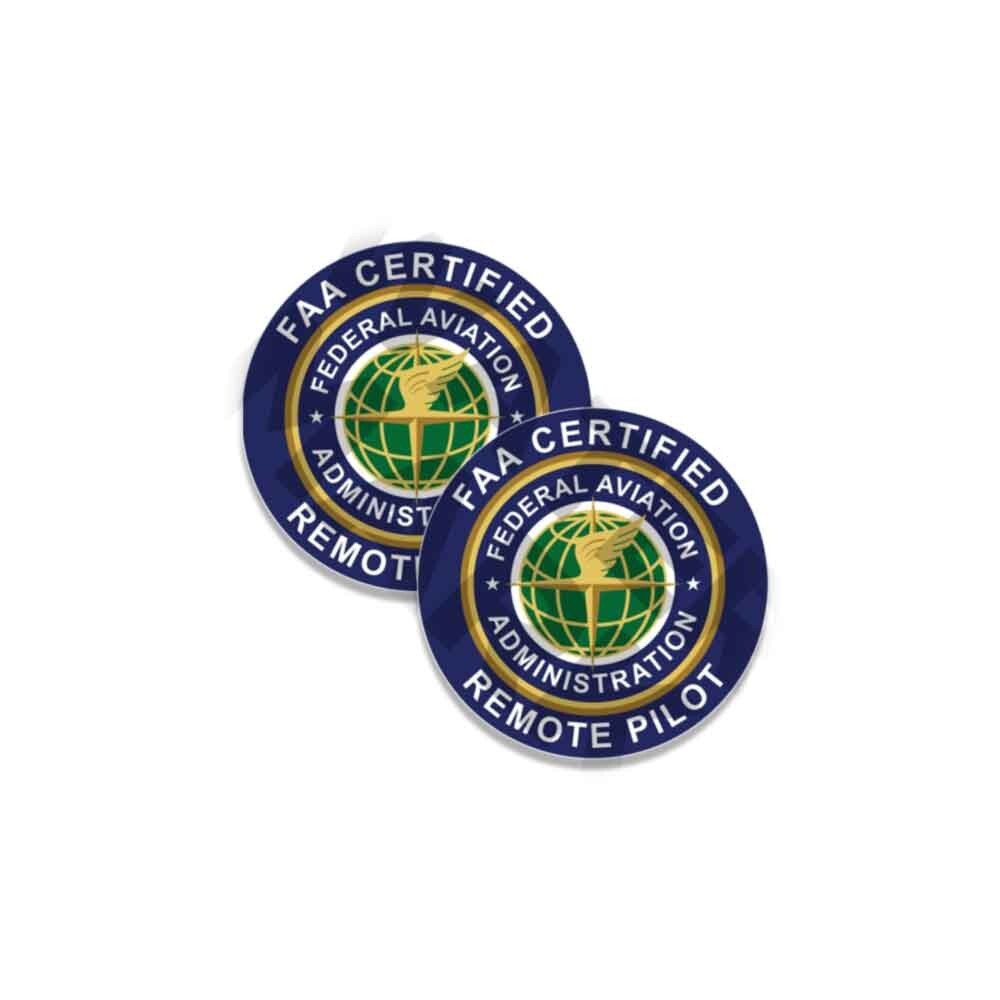 FAA CERTIFIED Drone PILOT Decals 4" Drone Sticker Federal Aviation 2PK