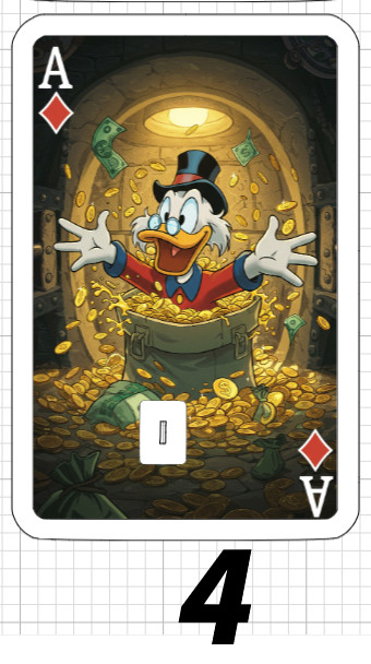 Scrooge Credit Debit ATM Card Skin Sticker Disney Duck Tales Gold Money Coin USA