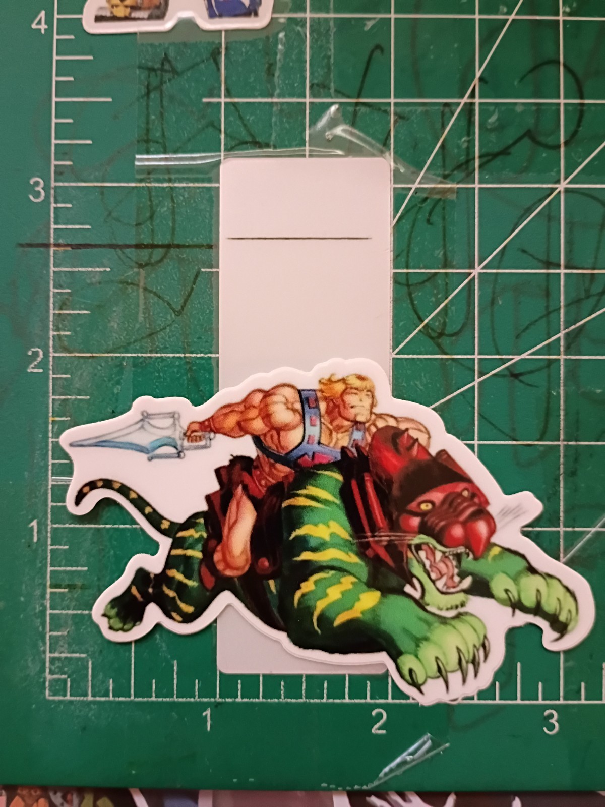 HE-MAN STICKER X VYNIL HIGH GLOSS DIECUT STICKER X 3X2 INCHES STICKER