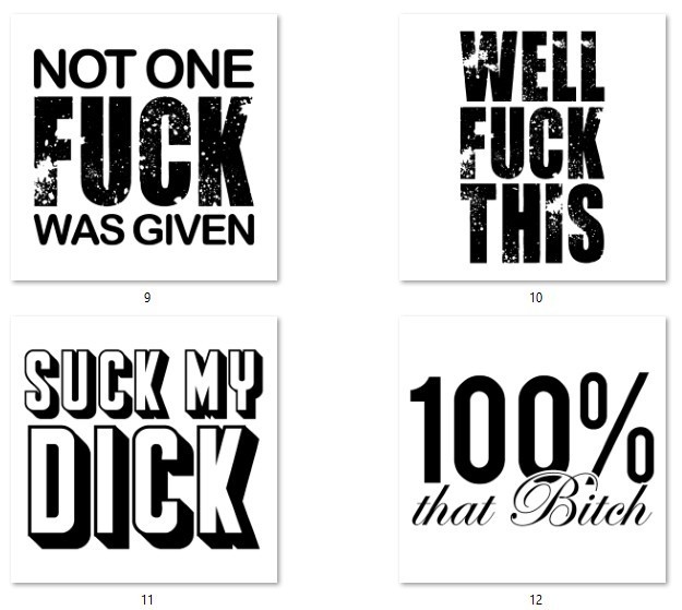 Adult Theme Decals 5"