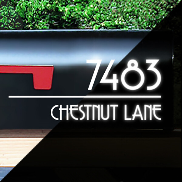 Reflective Address Number & Street Name Decal, Personalized Custom – 1274R
