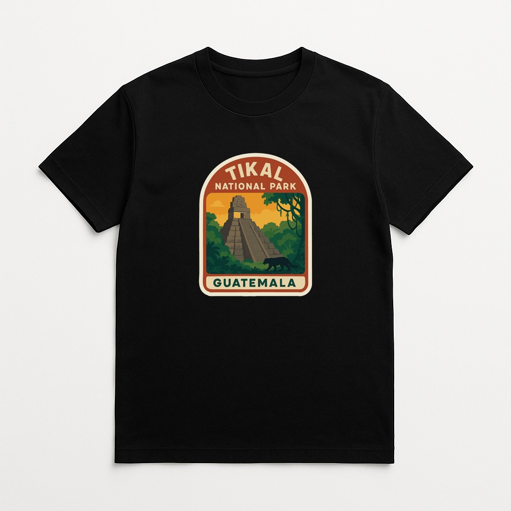 Tikal Guatemala Iron On Heat Transfer Vinyl HTV Die-Cut World National Parks