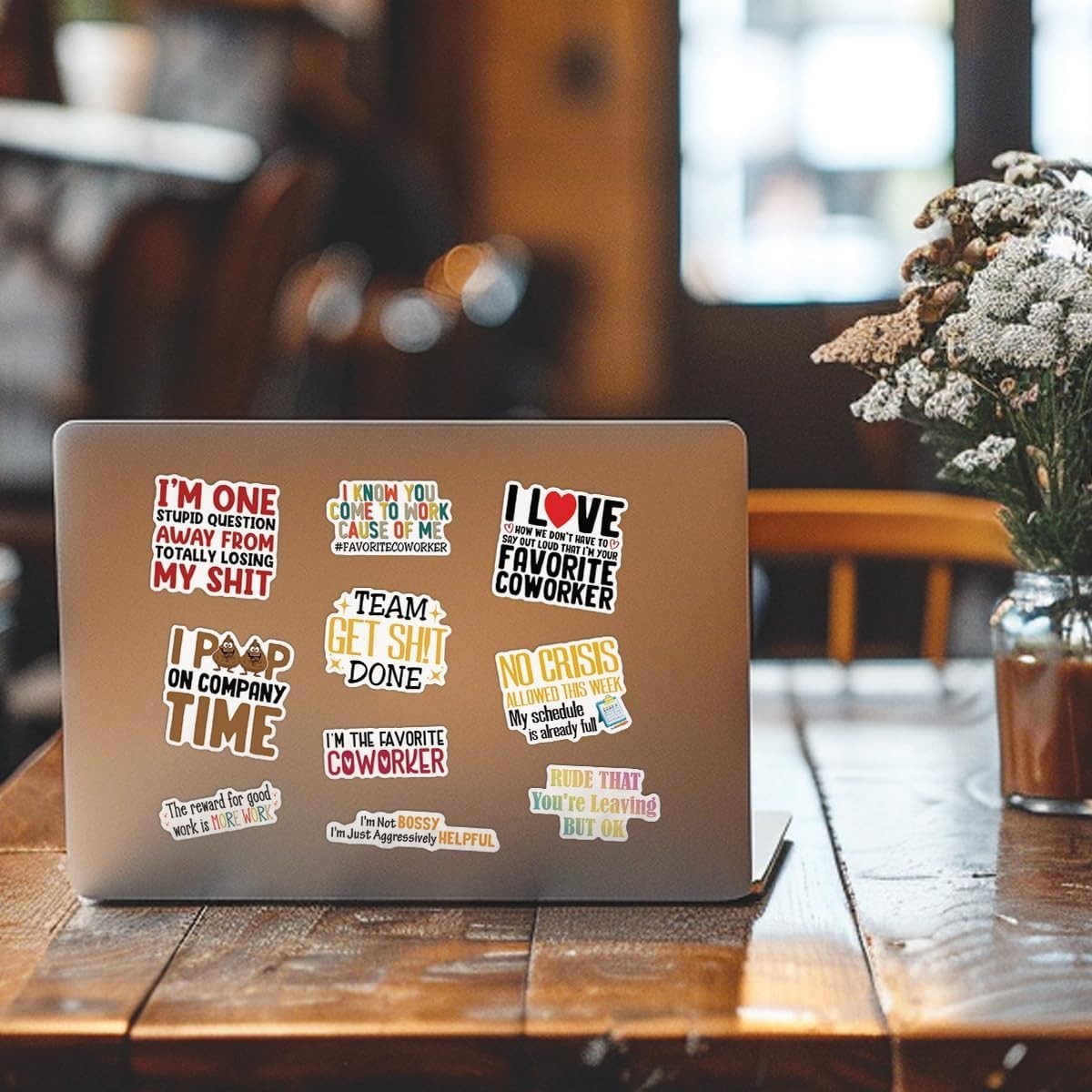 10pcs Favorite Coworker Sticker Sarcastic Office Life Quotes Funny Farewell Gift