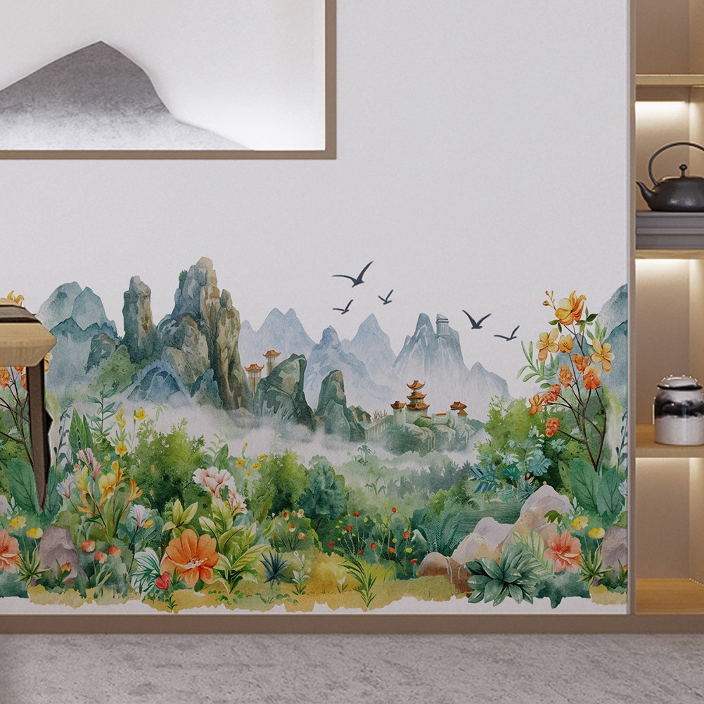 Flowers Stickers Supermarket Entrance PVC PVC Transparent Film Ful Sheets