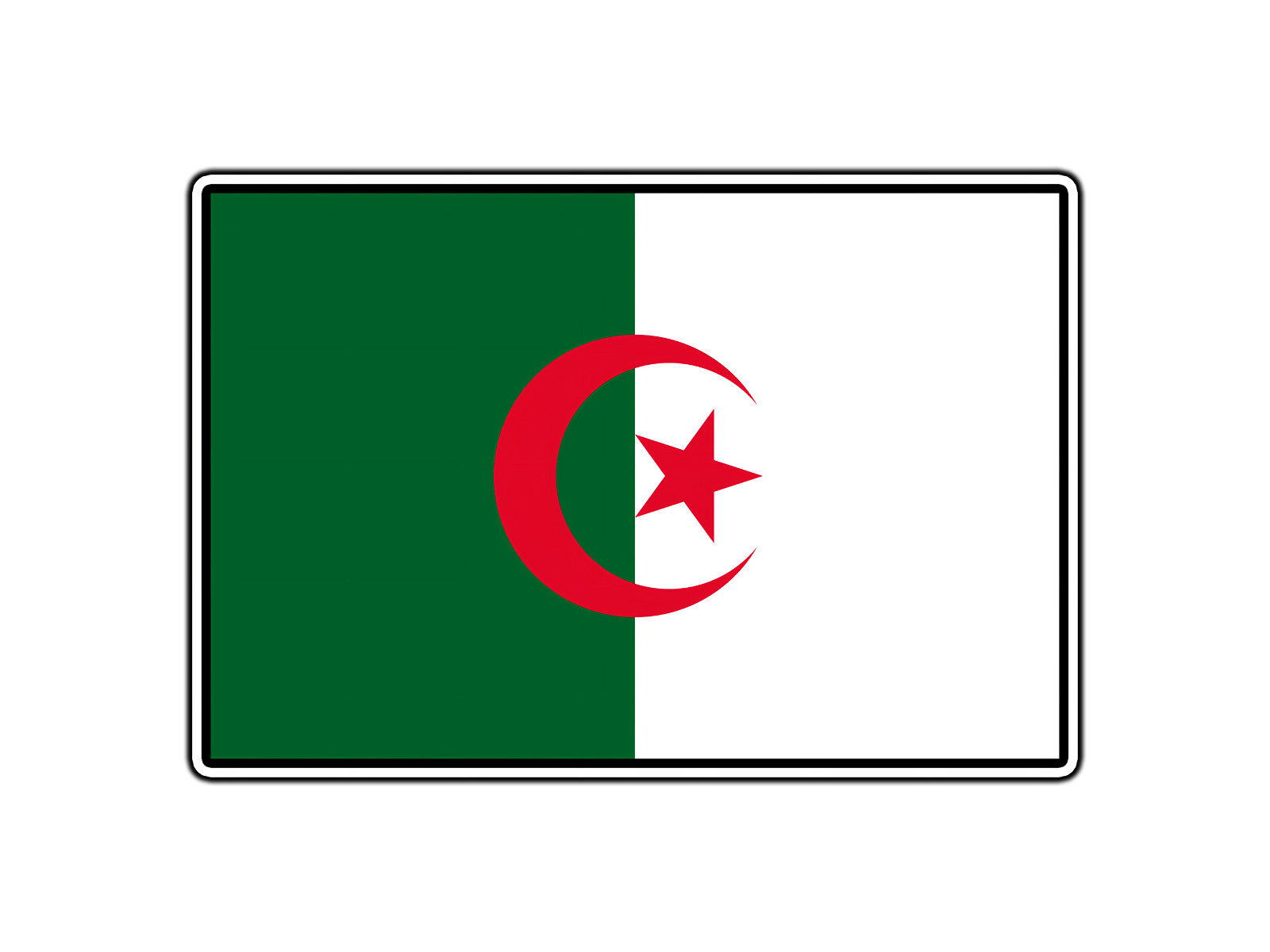 #1183 Algeria Flag Waterproof Vinyl Sticker Decal Die-Cut