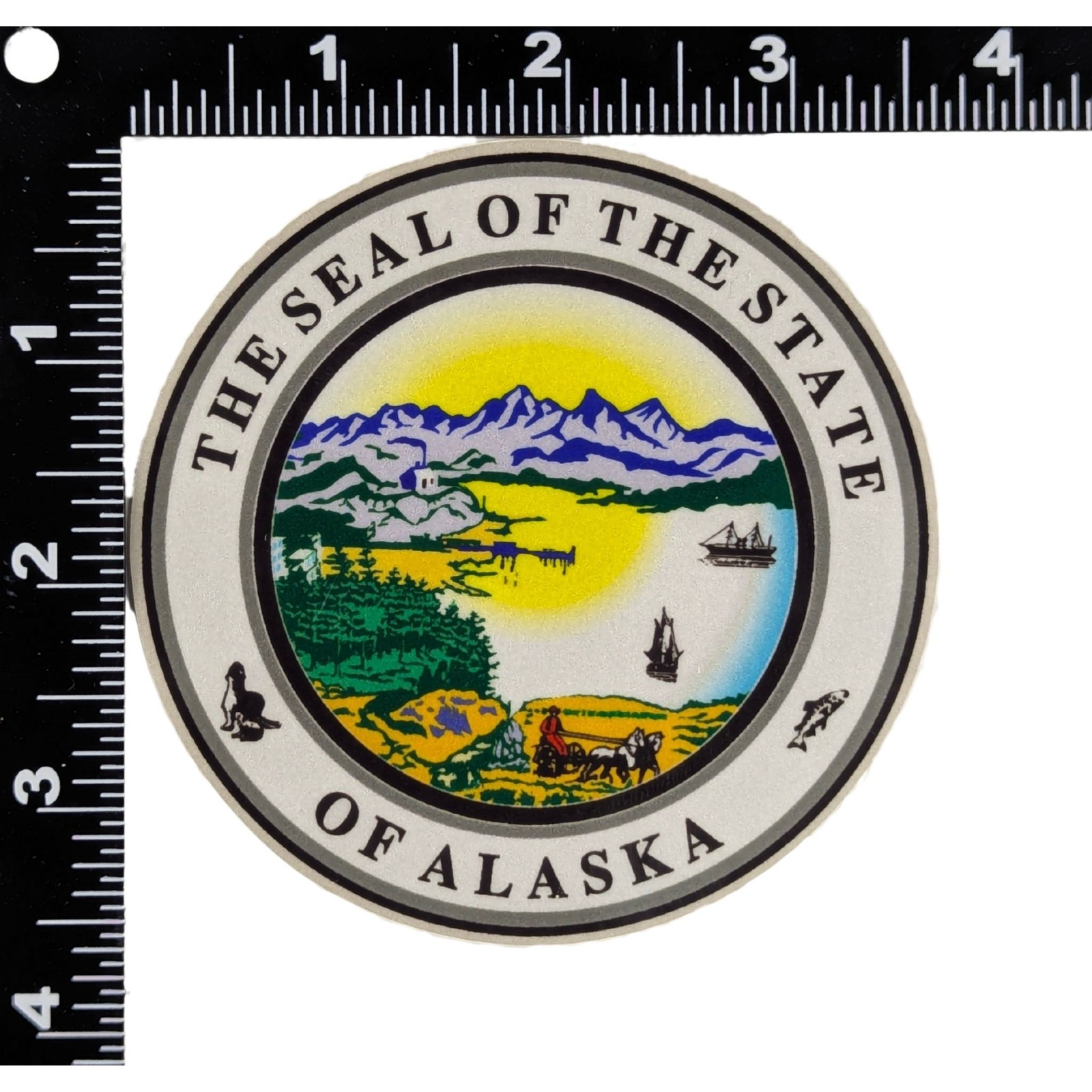 Alaska State Seal Decal – Adhesive Printed Vinyl Reflective Sticker