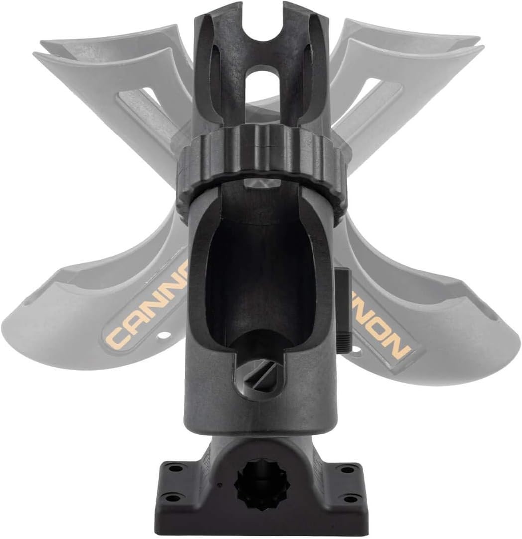 Cannon Three-Position Adjustable Rod Holder for Boat Trolling One Size, Black