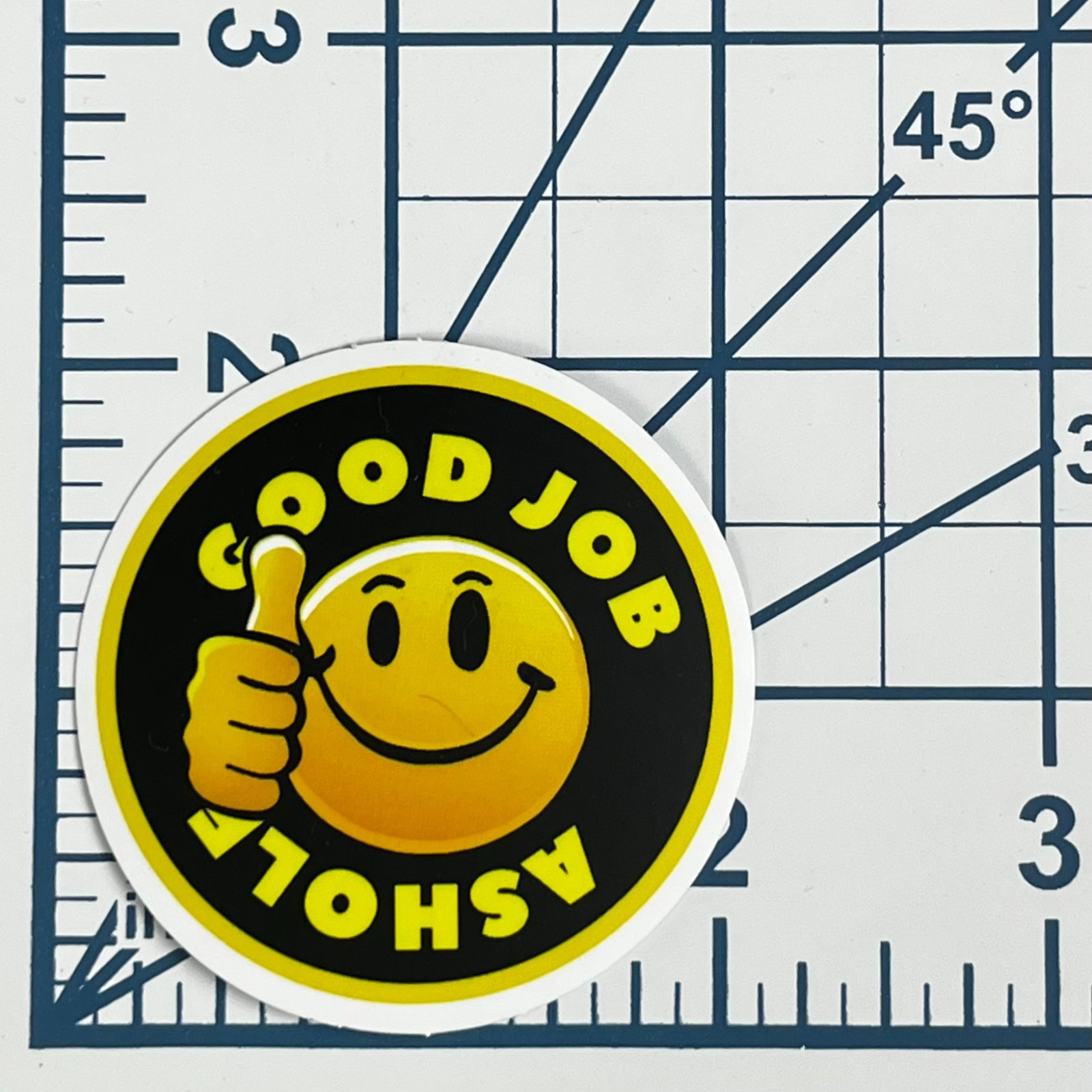 Good Job Sticker Funny Hard Hat Vinyl Decal PPE Toolbox Sarcastic Thumbs Up