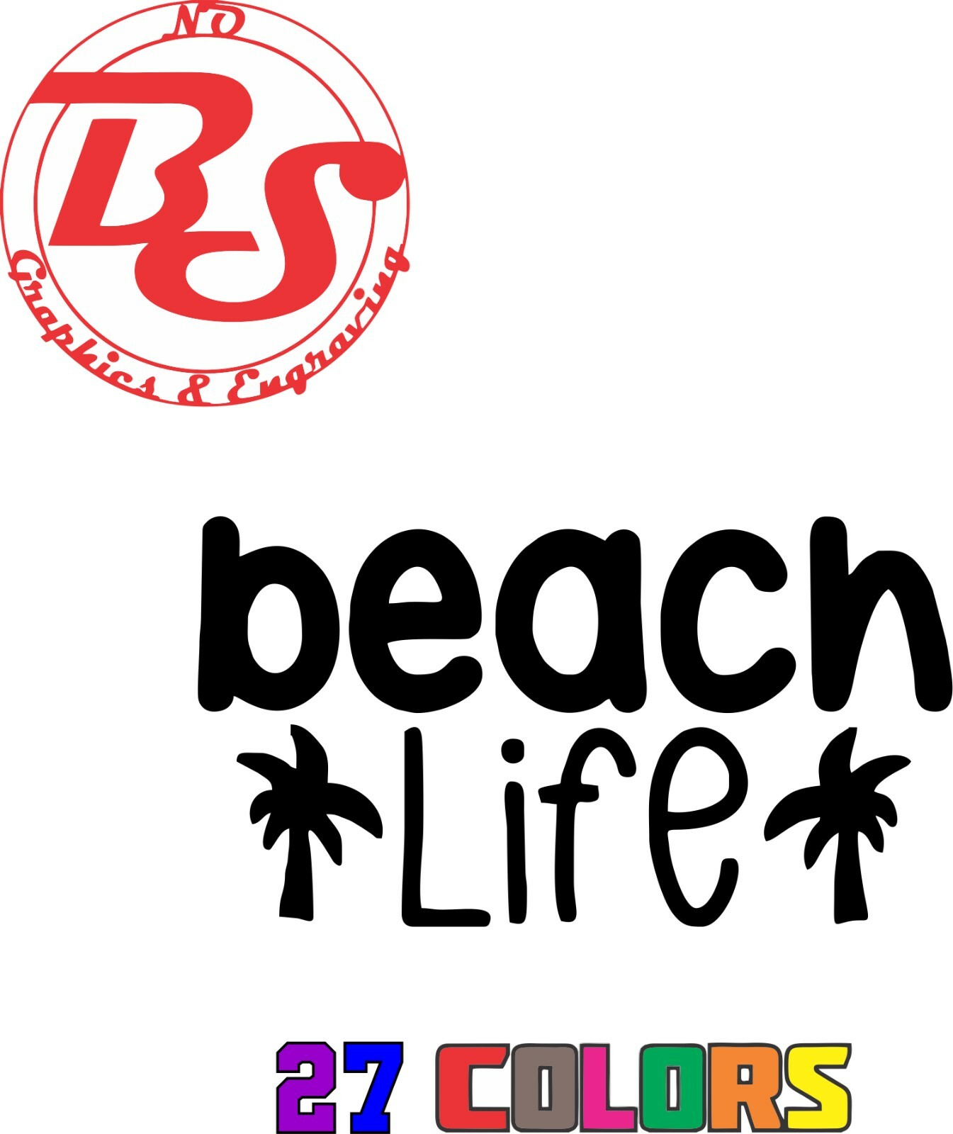 6" Beach Decal Ocean Salty Life Tropical Car Mermaid Sand Sea Palm Tree noBS
