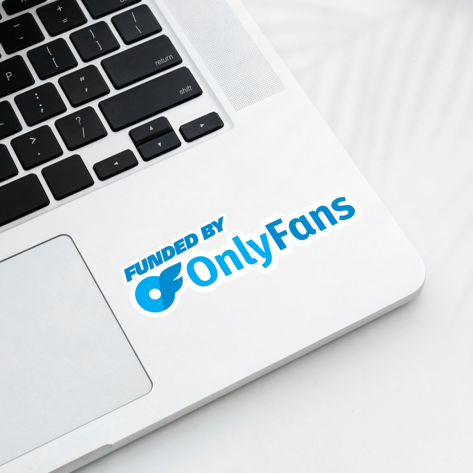Funded By OnlyFans Fun Sticker Die Cut Waterproof Vinyl Decal Smooth Surface