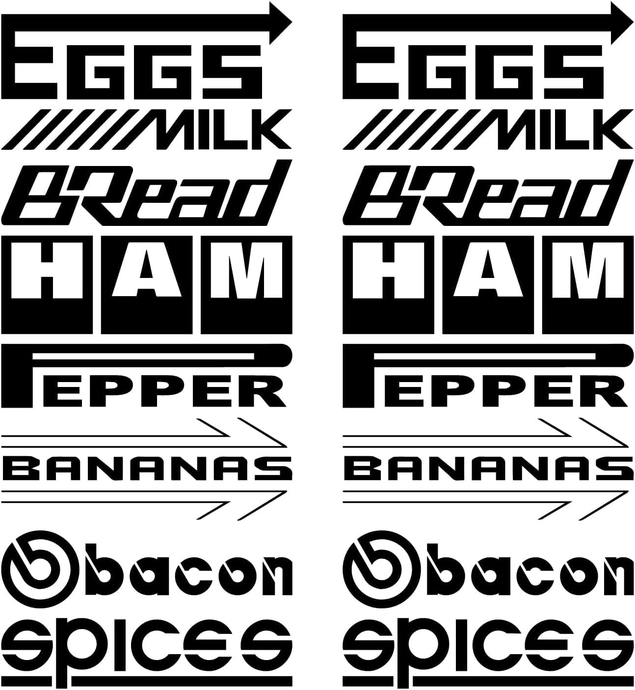 16 pcs Funny Sponsor Car Sticker Set, Vinyl Car Decals, Brand Stickers Breakfast