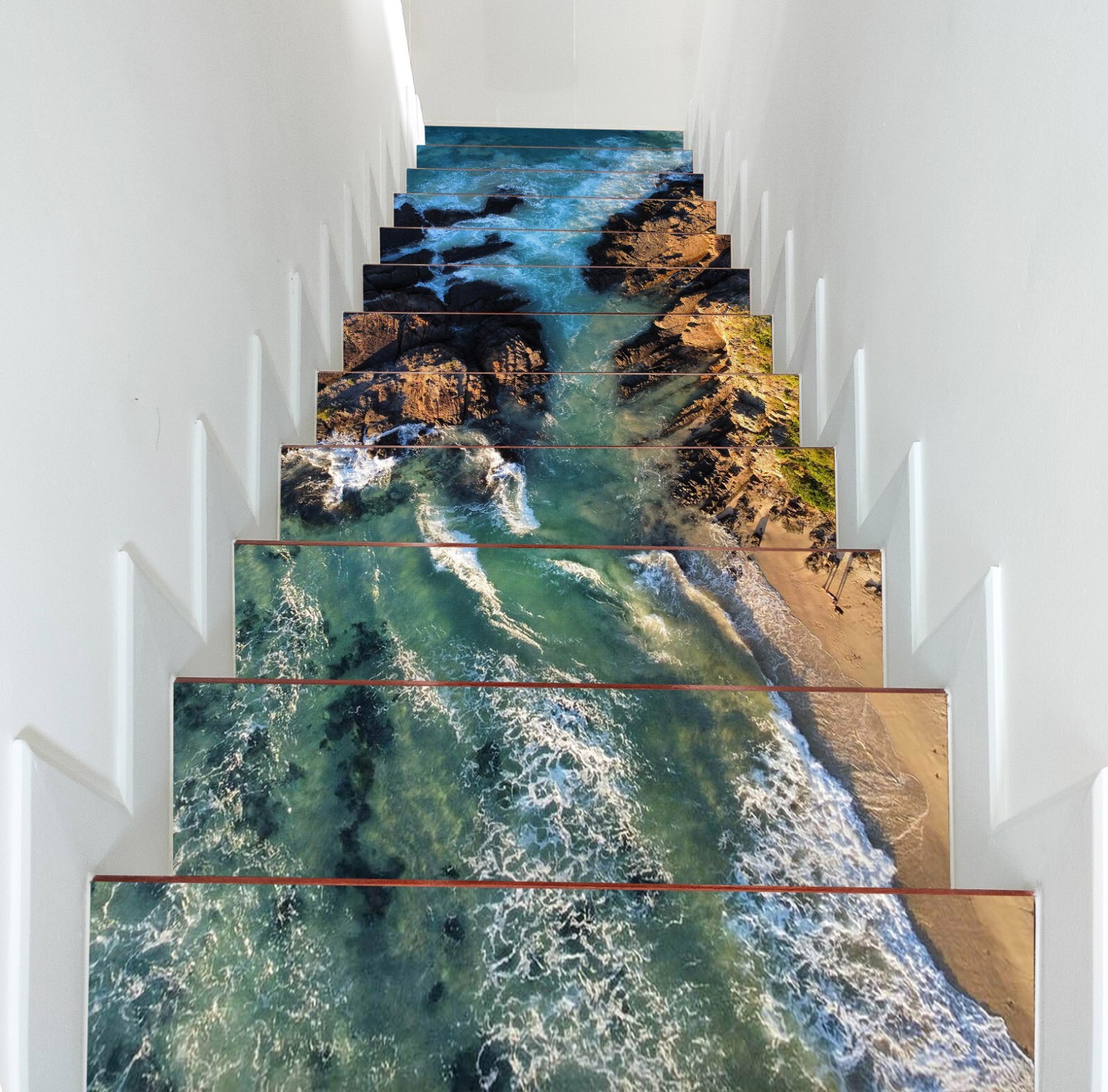 3D Casual Sea E211 Stair Risers Decoration Photo Mural Vinyl Decal Wallpaper E