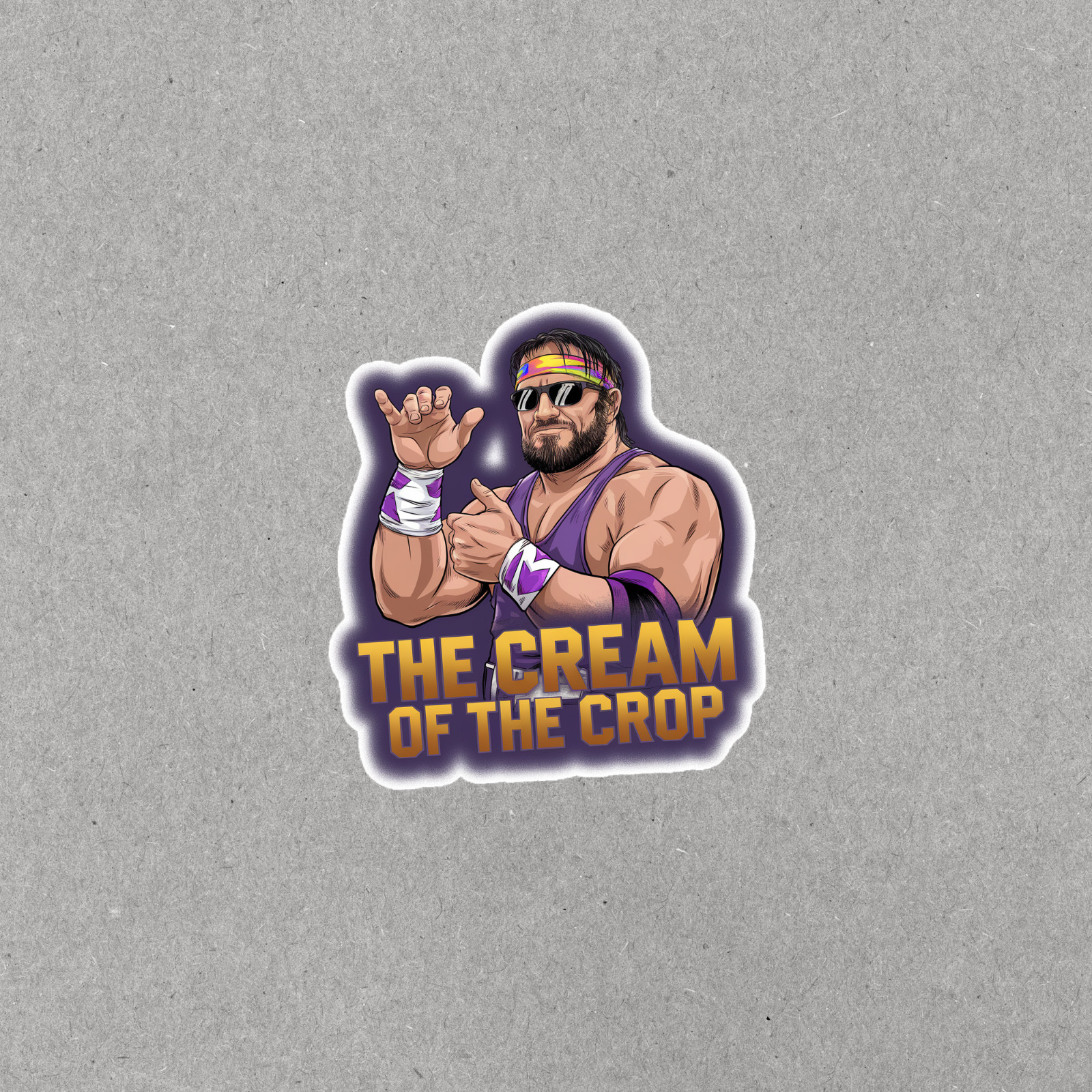 The Cream of the Crop – Retro 80s Wrestling Sticker Decal #4212