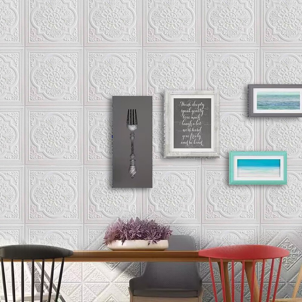 White Foam Panels for Wall Decoration Moist proof Oilproof Easy Removal