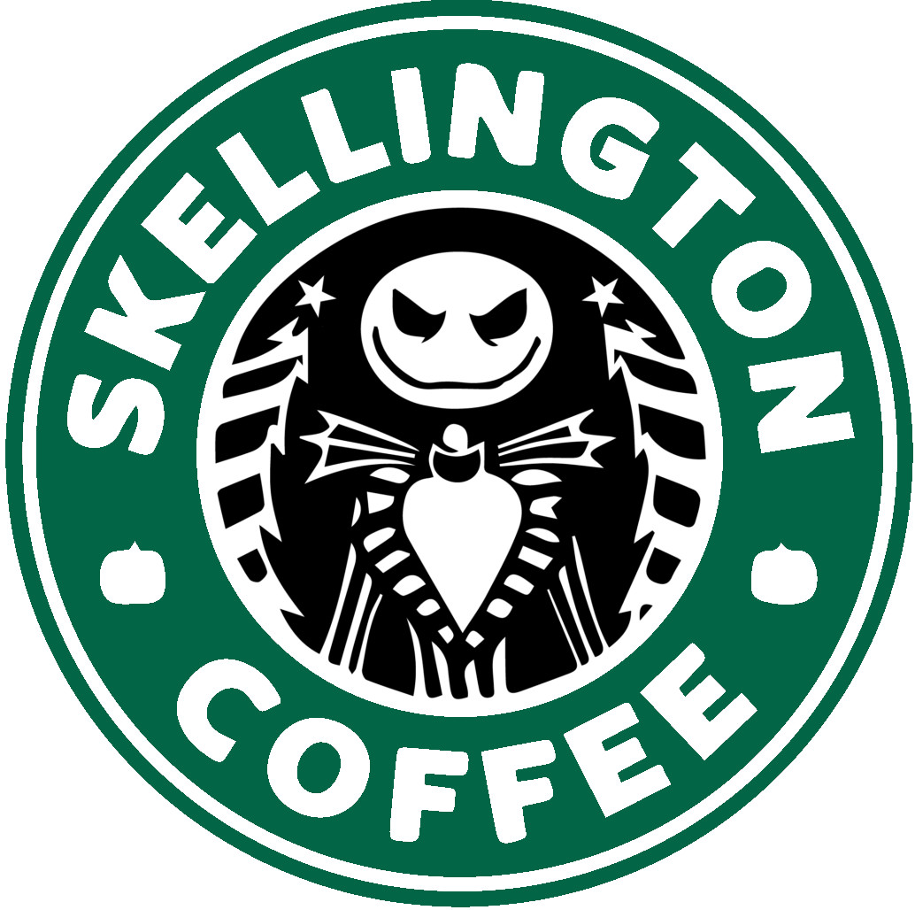 Starbucks sticker logo jack skellington weatherproof bumper vinyl decal