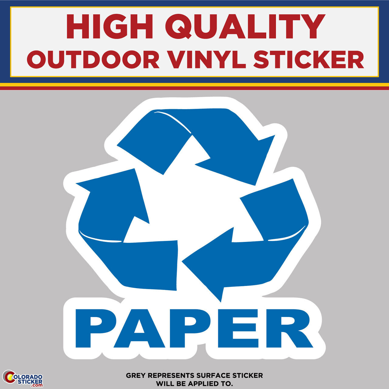 Paper Trash Can Waste Basket, High Quality Vinyl Stickers