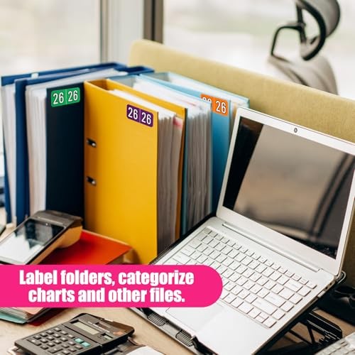 1000pcs 2026 File Folder Sticker Labels, 3/4×1-1/2 Inch Self-Adhesive Rose Red