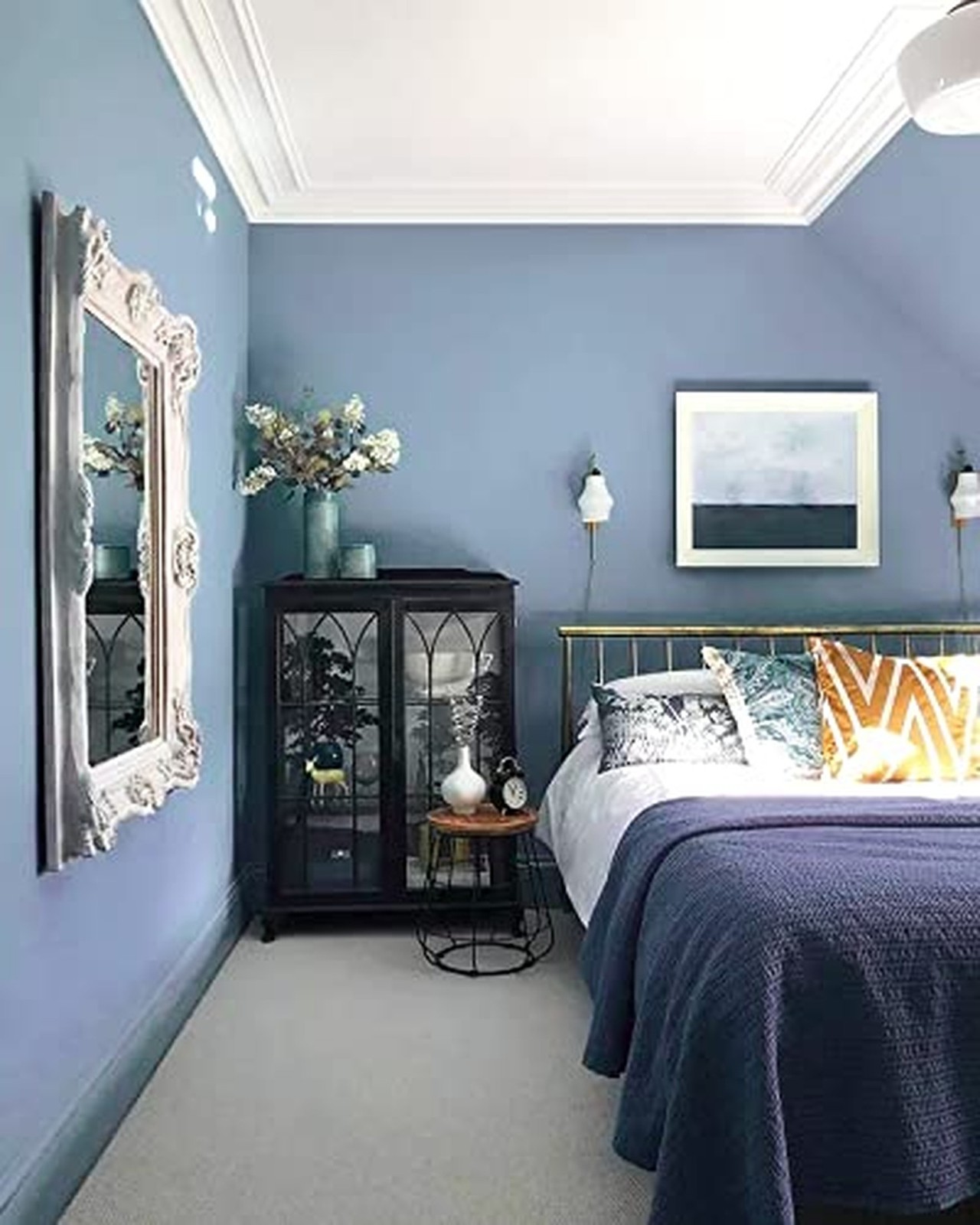 Safiyya 393"x17.7" Blue Wallpaper Grey Blue Peel and Stick Wallpaper Contact …